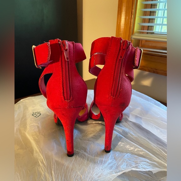 New Look Bright Red Strappy Heels EU36 - Picture 5 of 6